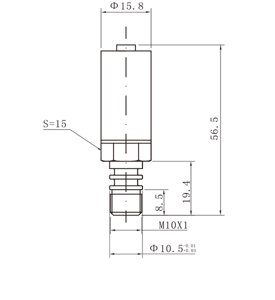 T15井下专用石英薄膜压力传感器外形尺寸